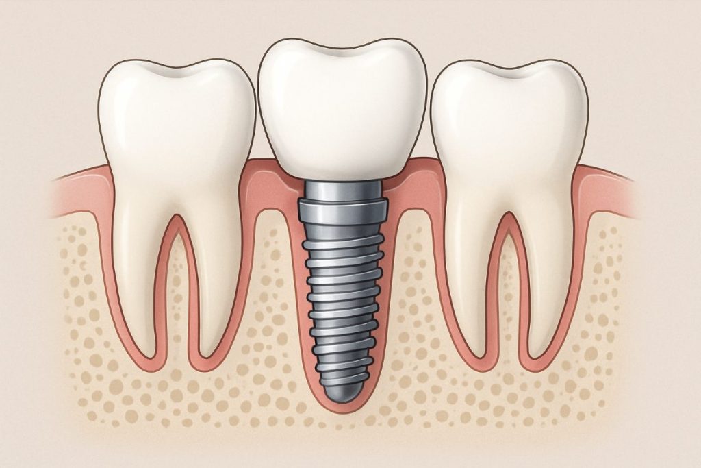 A close up image showcasing a variety of different dental implants. No text on image.